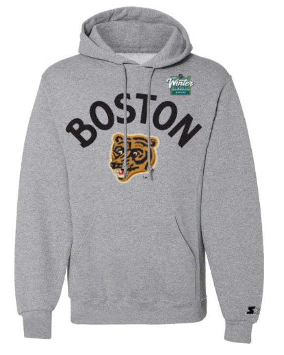 Men's Gray Boston Bruins Winter Classic Starter Pullover Hoodie